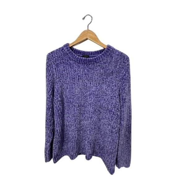 EUC Talbots Womens XL Purple Chenille Sweater XL - Picture 7 of 7